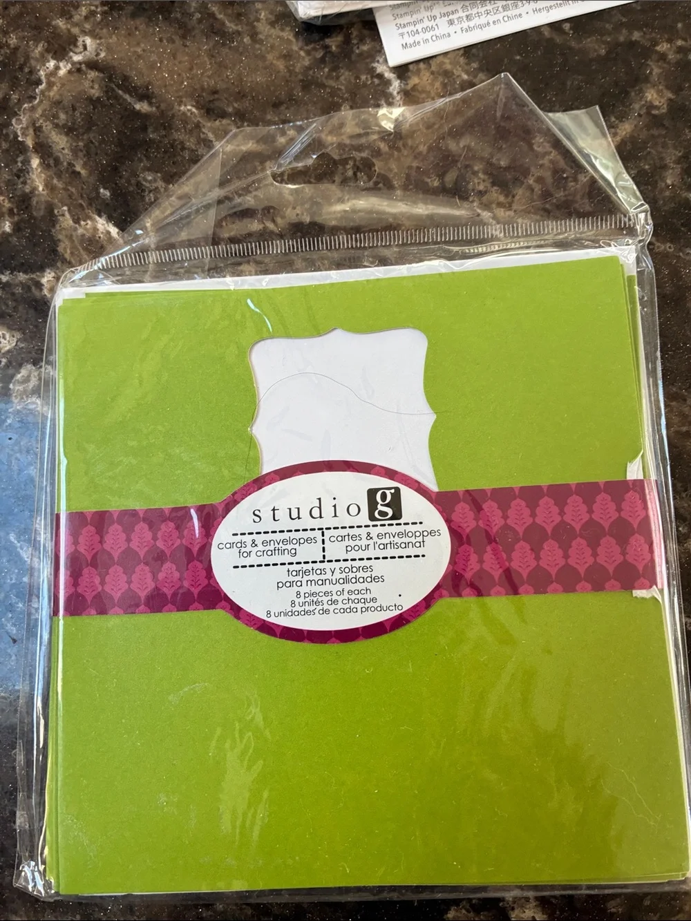 Stampin' Up! Project Kit with White, Brown, Green, Yellow Accents